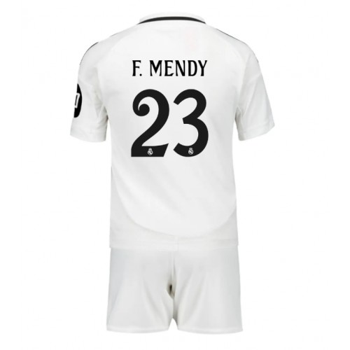 Fotbalové Dres Real Madrid Ferland Mendy #23 Dětské Domácí 2024-25 Krátký Rukáv (+ trenýrky)